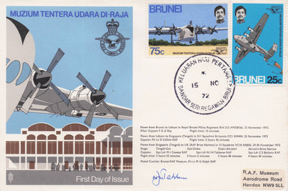 Muzium Tentera Udara Di Raja Brunei Military Hand Signed FDC
