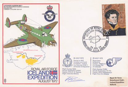 RAF Iceland Expedition Lockheed Hudson Military Aircraft Hand Signed FDC