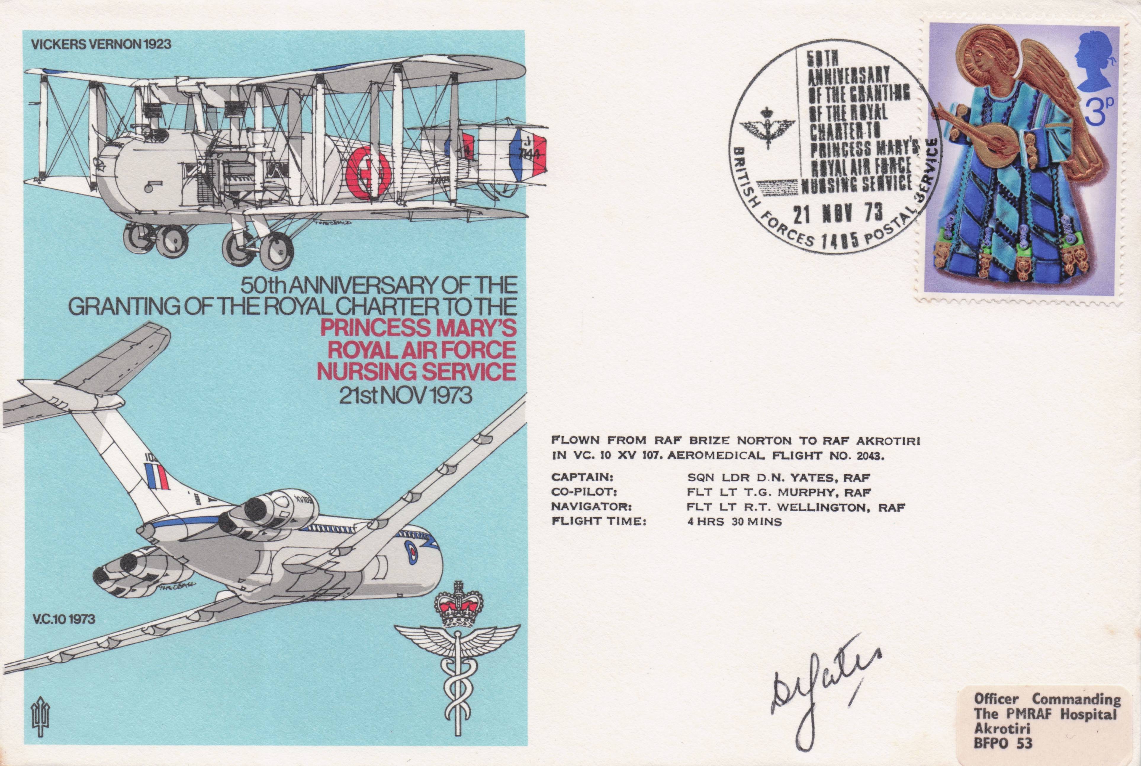 Princess Mary's RAF Nursing Service 50th Anniversary Hand Signed FDC