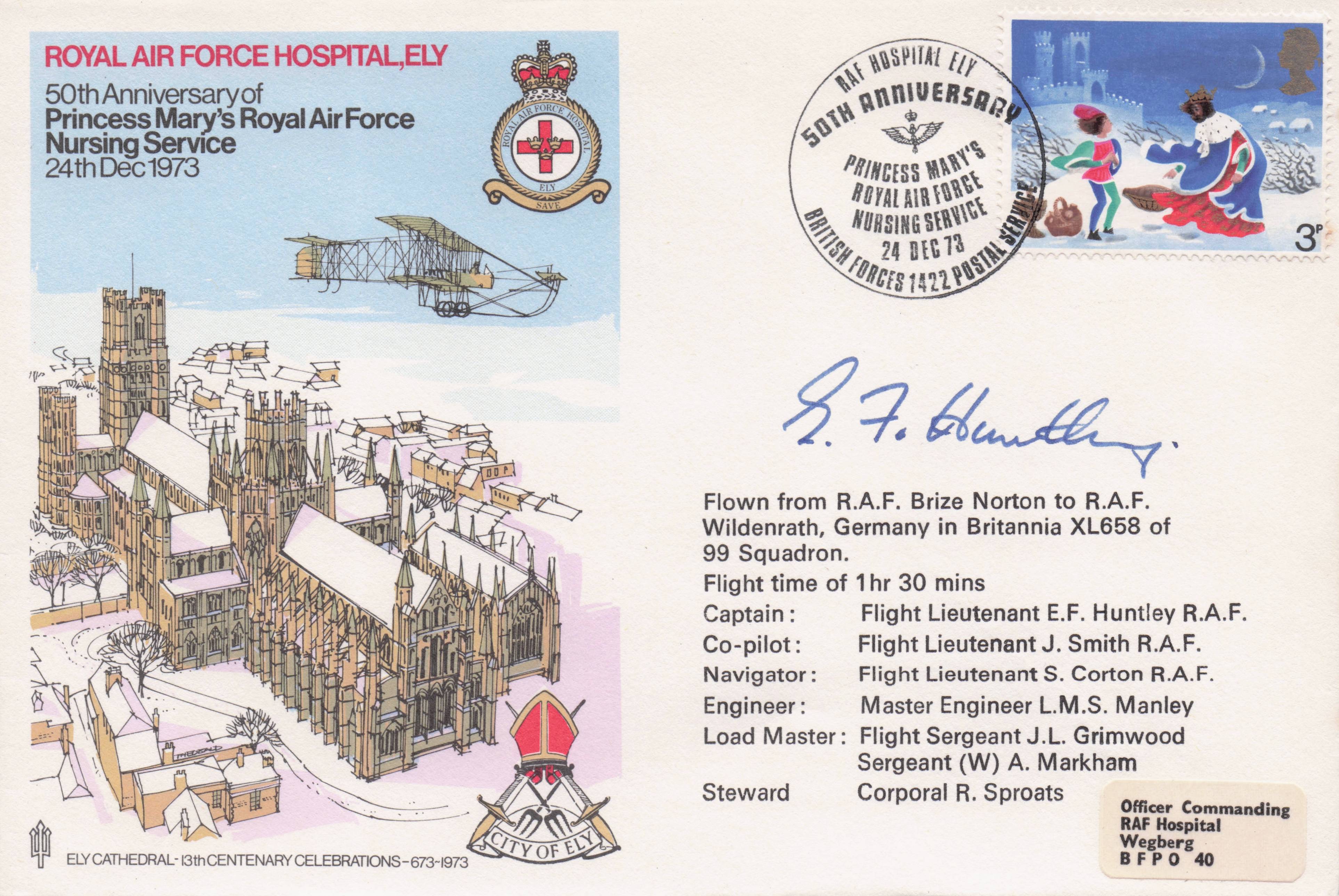 Princess Mary's RAF Nursing Service Ely Anniversary Hand Signed FDC