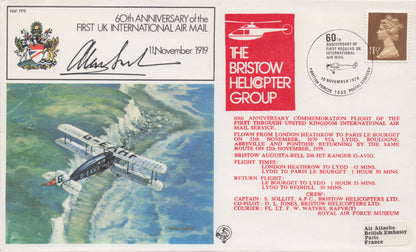 60th Anniversary Of 191 First Royal Air Mail Services Hand Signed FDC