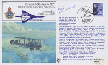 First 1919 England To Australia Plane Flight Anniversary Hand Signed FDC