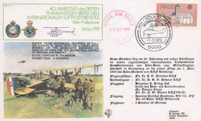 60th Anniversary Biggin Hill to Koln German 1979 Hendon Museum FDC