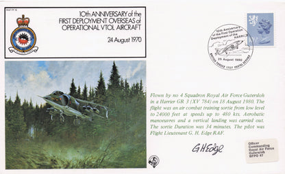 First Deployment Of Operational Vtol Military Aircraft Hand Signed FDC