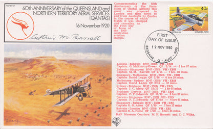 Queensland Australia Northern Territory 1920 Aerial Services Hand Signed FDC