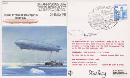 Graf Zeppelin Military Airship LZ127 North Pole Flight Hand Signed FDC