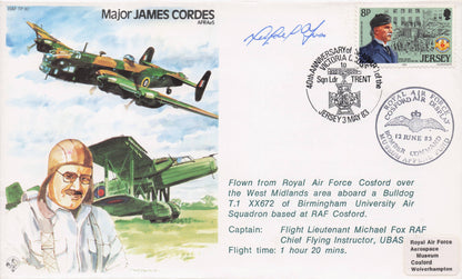 Major James Cordes RAF War WW2 Veteran Hand Signed Military FDC