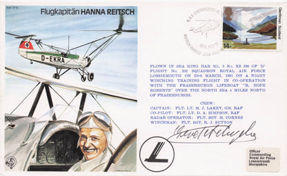 Flugkapitan Hanna Reitsch War WW2 Veteran Hand Signed Military FDC