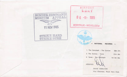 Remembrance Day Records Ypres Map War Poppy Military MULTI Hand Signed FDC