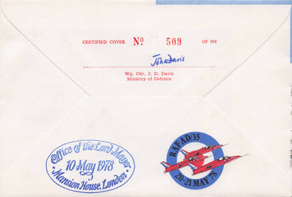 Biggin Hill RAF 1978 Military WW2 Air Flight Hand Signed London Mayor FDC
