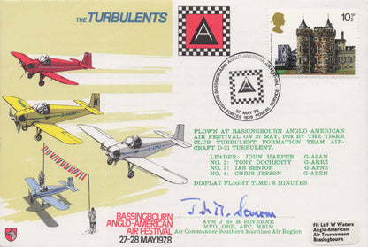 Turbulents Military Plane Air Festival 1978 Bassingbourn Display Hand Signed FDC