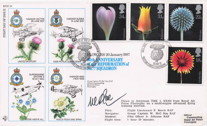 77 Squadron WW2 Reformation 50th Anniversary RAF Military Hand Signed FDC