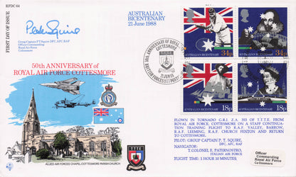 50th Anniversary of RAF Cottesmore Captain Pilot MULTI Military Hand Signed FDC