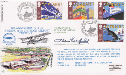Croydon London Airport Terminal Opening Military Double Hand Signed FDC