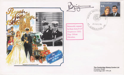 Duke Duchess Of York 1986 Royal Wedding Gibraltar Officer LTD 100 Hand Signed FDC