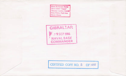 Duke Duchess Of York 1986 Royal Wedding Gibraltar Officer LTD 100 Hand Signed FDC