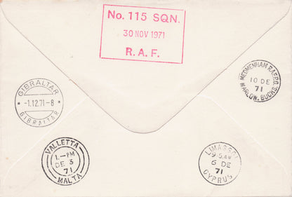 RAF Medmenham 1971 Radio Services 115 Squadron Military Hand Signed FDC
