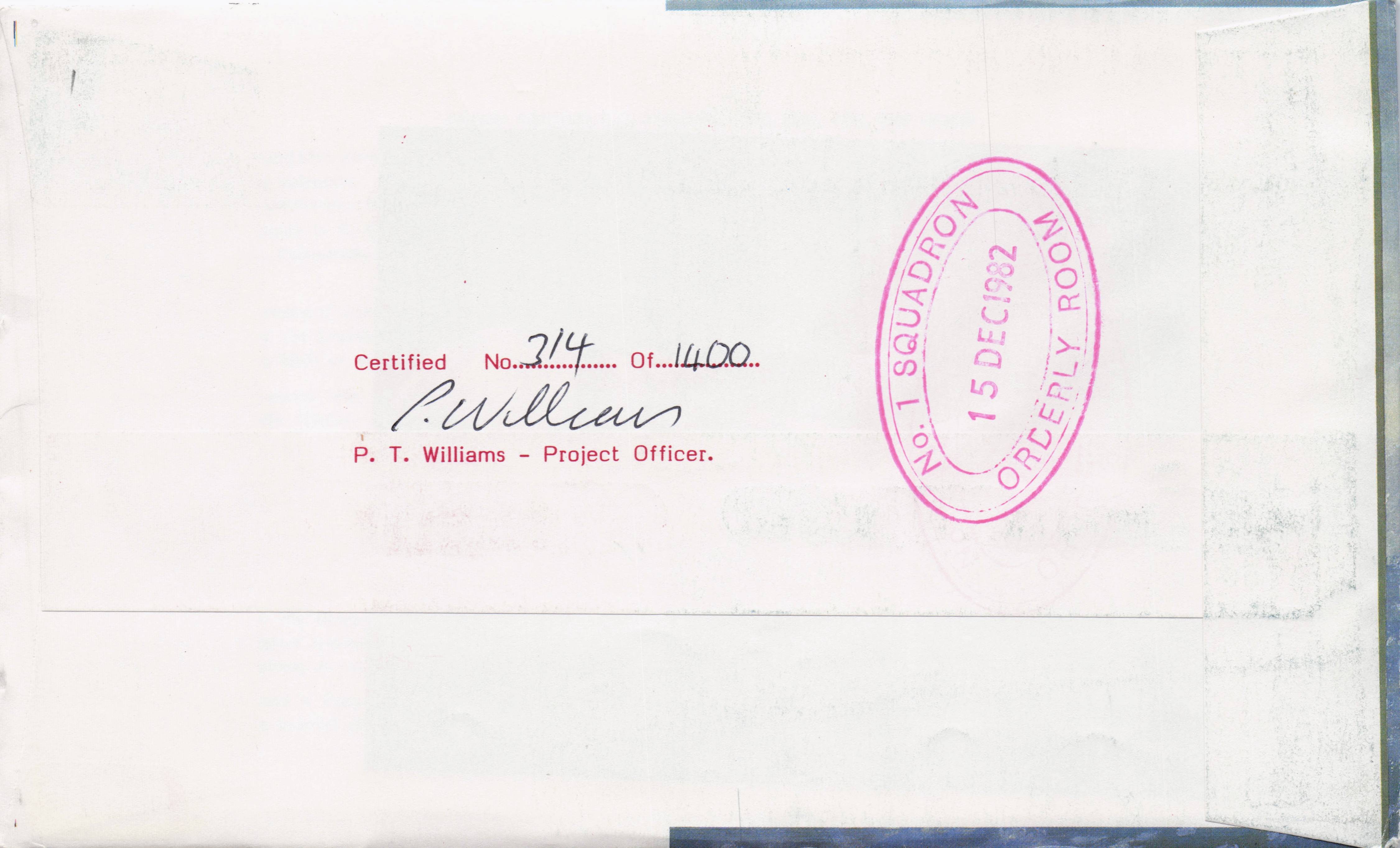RAF Operation Grapple Vickers Valiant B1 1982 Hand Signed Military FDC