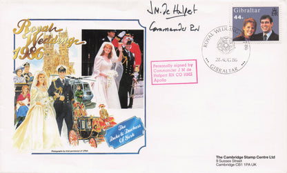 Royal Wedding 1986 HMS Apollo Ship Commander Ltd To 69 Hand Signed FDC