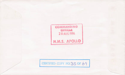 Royal Wedding 1986 HMS Apollo Ship Commander Ltd To 69 Hand Signed FDC
