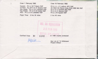 RAF 35 Squadron Avro Vulcan Military Hand Signed FDC