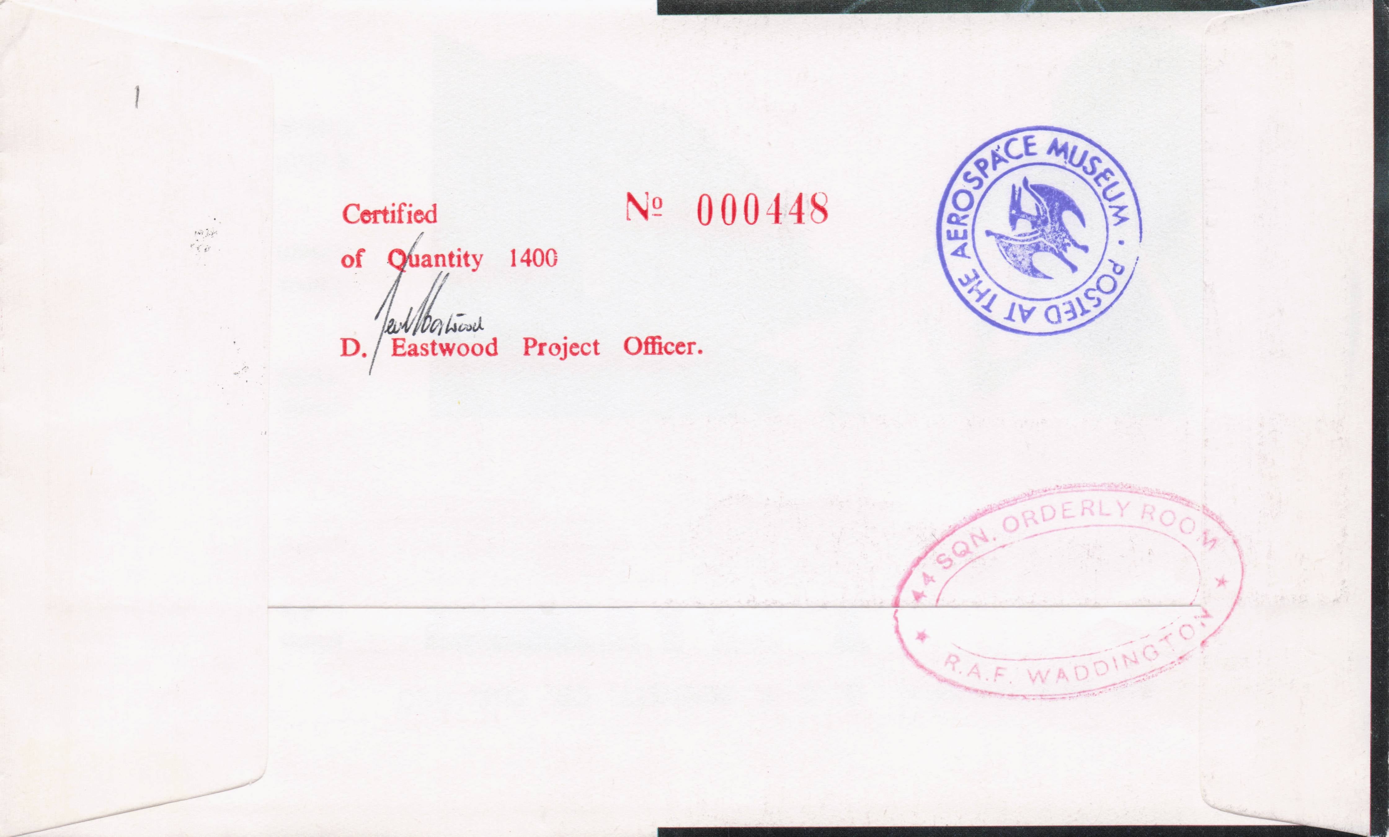 Pathfinder WW2 Force DH Mosquito Plane RAF Waddington Hand Signed FDC