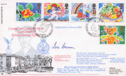 Sheltered Housing Appeal 1989 Dowding Chairman Hand Signed FDC