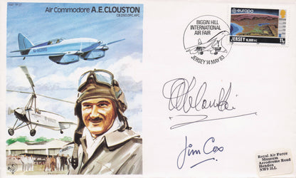 AE Clouston Air Commodore RAF Double Military Hand Signed FDC