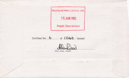Roy Moxam Chief Test Pilot Westlands RAF Helicopter Hand Signed FDC