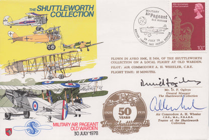 Shuttleworth Collection Military Aviation RAF Pageant 1978 MULTI Hand Signed FDC