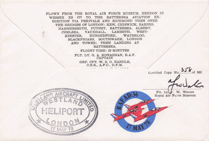 Airborne In Battersea 1978 Military Multi Map Caricature Hand Signed FDC