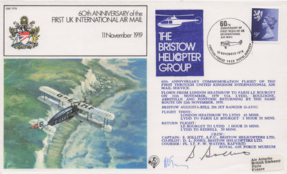 60th Anniversary First UK Royal International Air Mail Multi Hand Signed FDC