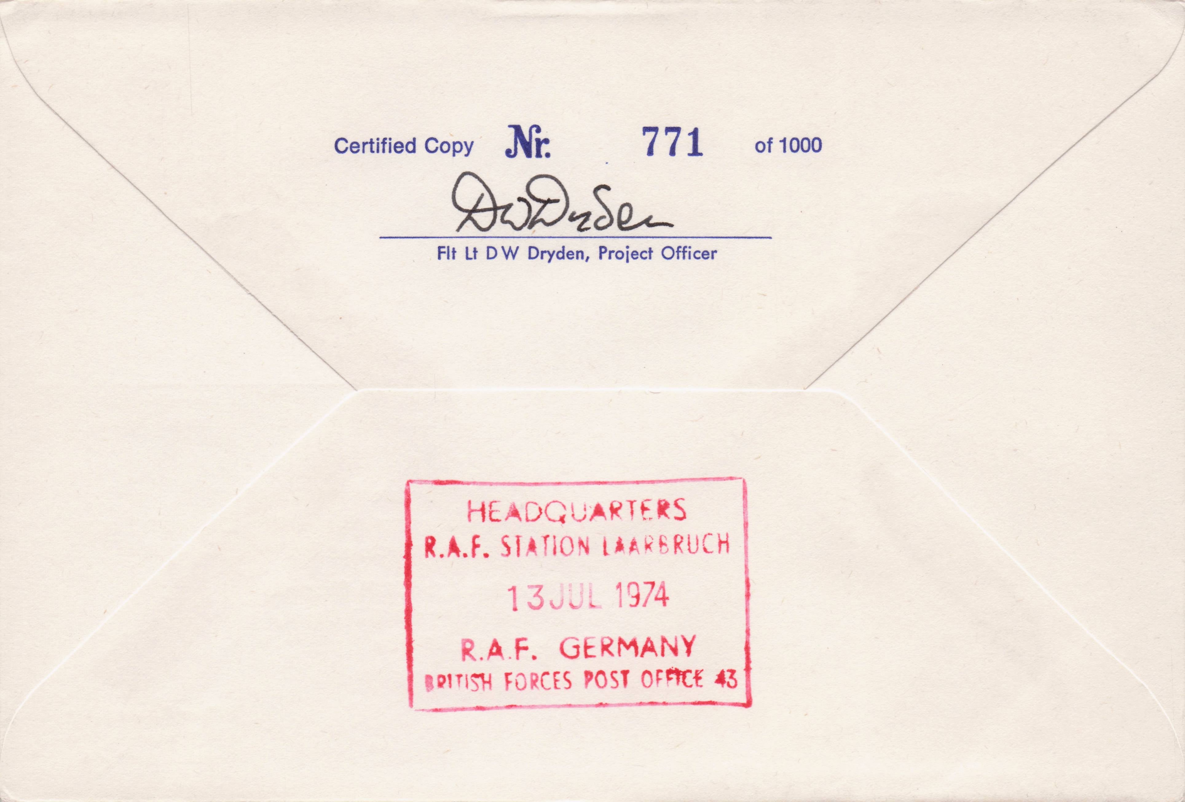 Freedom Of Weeze 1974 RAF Laarbruch Military German HQ Hand Signed FDC
