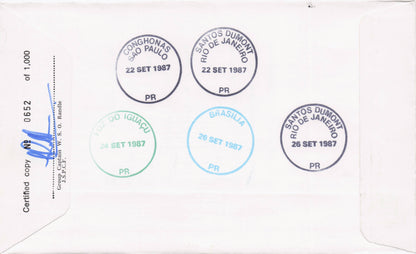 Princess Diana Royal Visit To Brazil 1987 Multi Hand Signed FDC