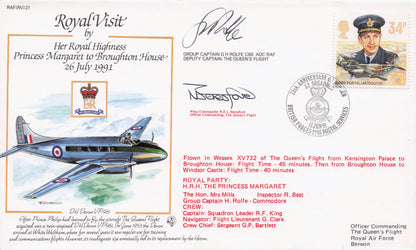 Princess Margaret 1991 Royal Visit To Broughton House Multi Hand Signed FDC