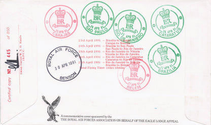 Princess Diana & King Charles 1991 Royal Visit To Brazil RARE Hand Signed FDC