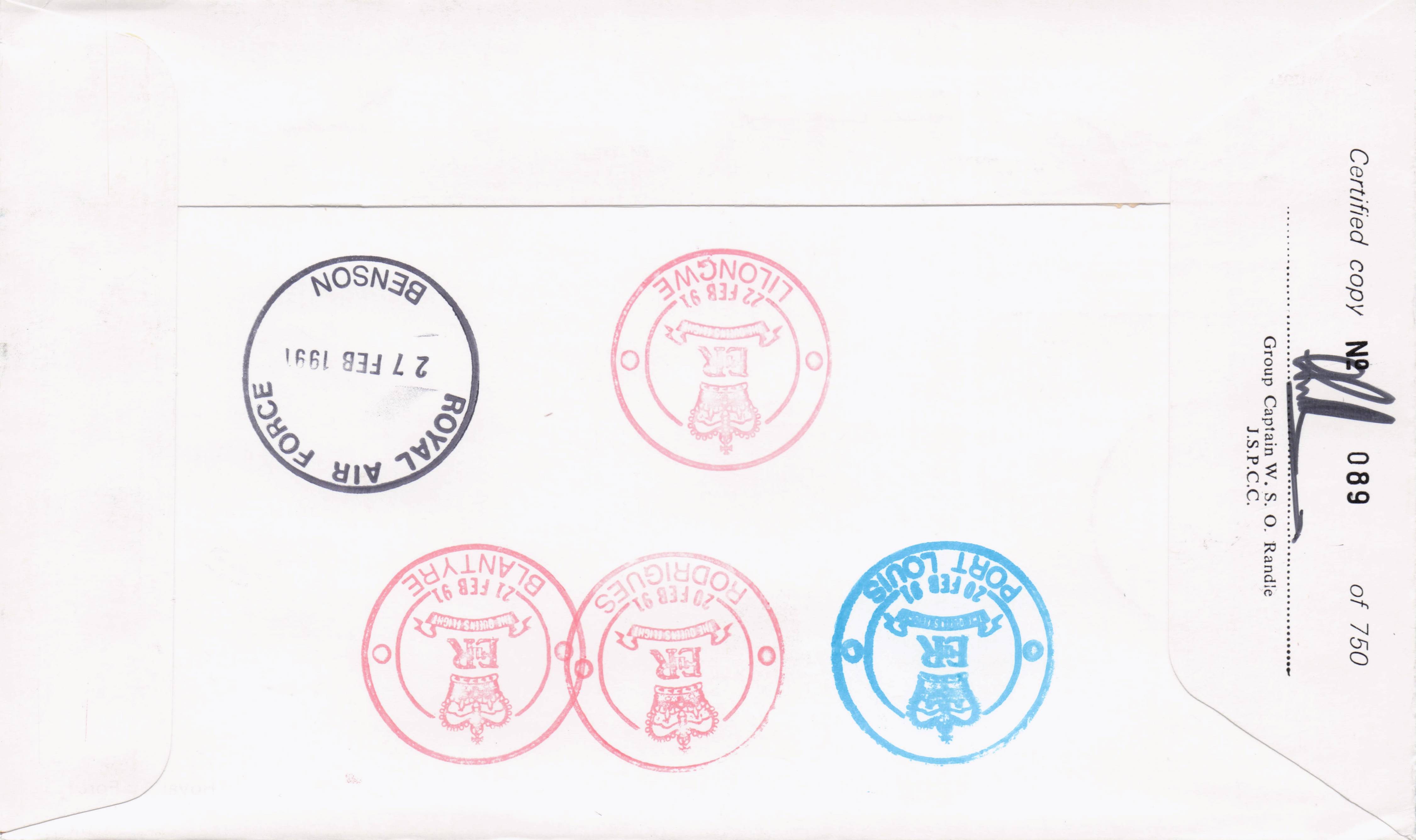 Princess Diana 1991 Royal Visit To Southern Africa Multi Hand Signed FDC