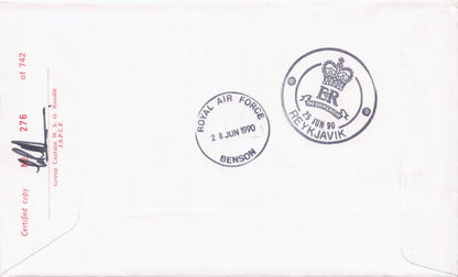 Duke Of Edinburgh 1990 Royal Visit To Iceland Multi Hand Signed FDC