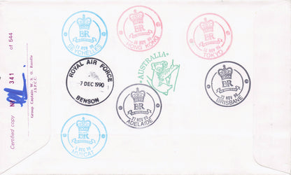 Prince Philip Duke Of Edinburgh 1990 Royal Visit To Australia Hand Signed FDC