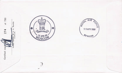 Prince Edward 1989 Royal Visit To Moscow Russia MULTI Rare Hand Signed FDC