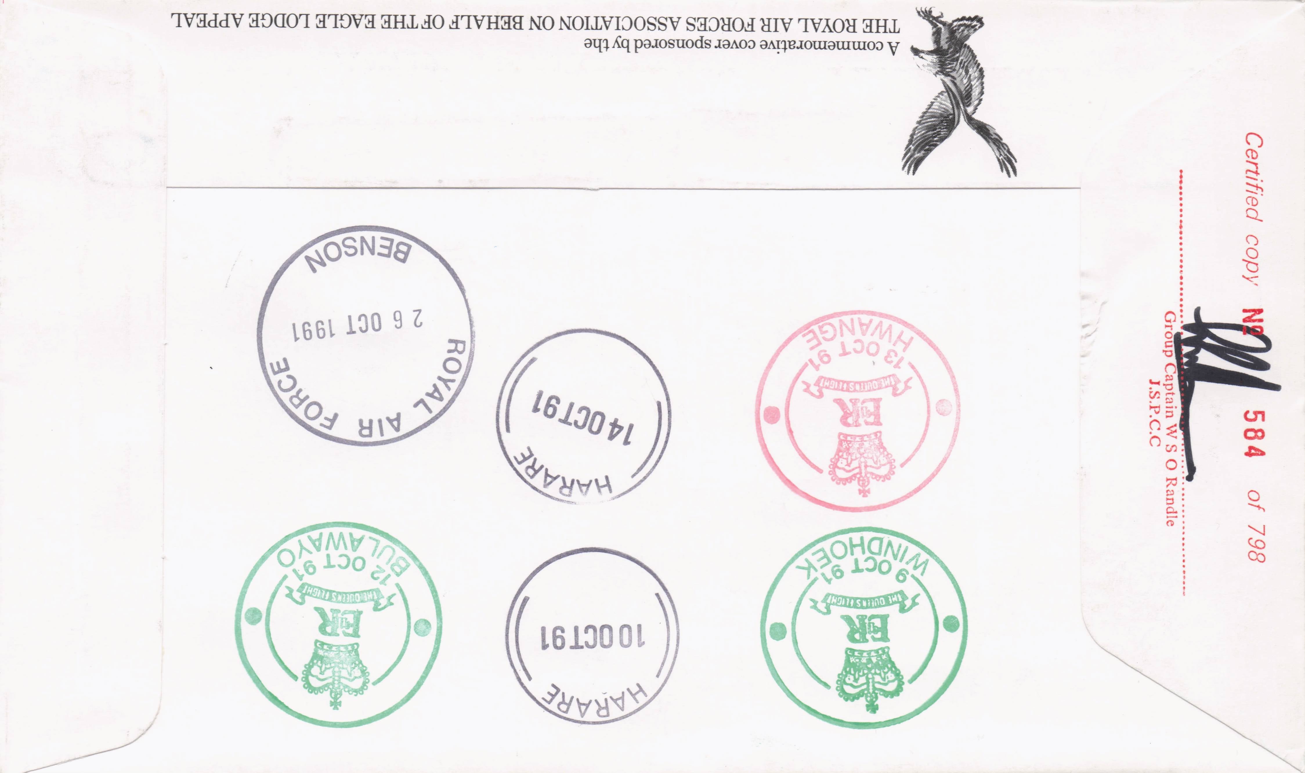 Queen Elizabeth 1991 Royal Visit To Zimbabwe Harare Multi Hand Signed FDC