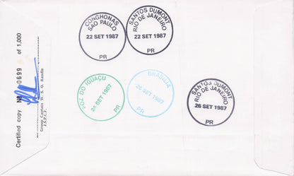 Princess Diana Royal Visit To Brazil 1987 Sao Paulo Multi Hand Signed FDC
