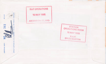 Falklands War World Record Flight Multi Military Army Hand Signed FDC