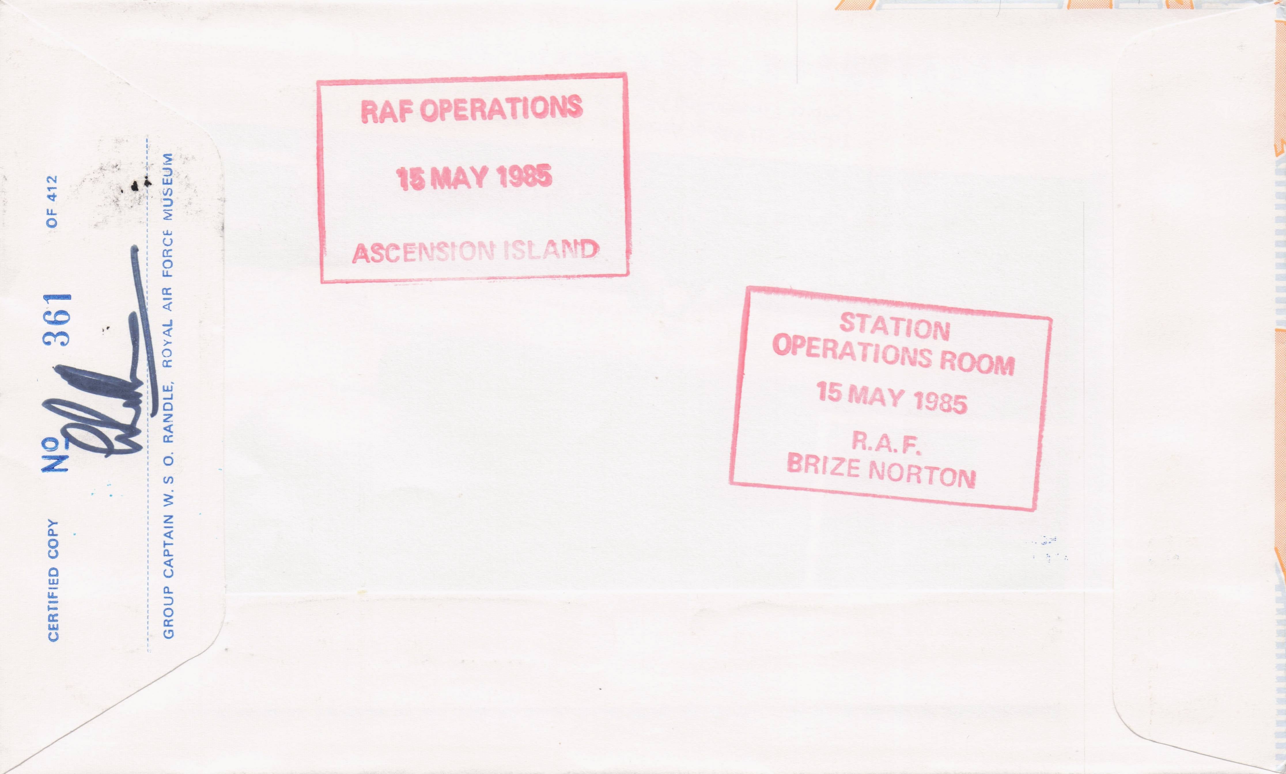 Falklands War World Record Flight Multi Military Army Hand Signed FDC