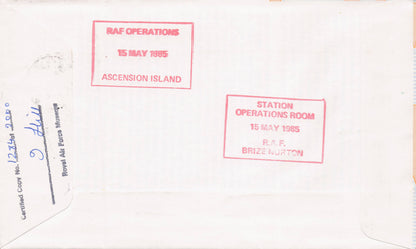 Falklands War World Record Map Flight Multi Military Hand Signed FDC