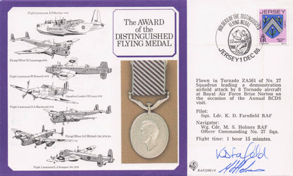Distinguished Flying Medal Award Military Multi Hand Signed FDC