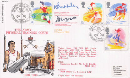 Army Physical Training Corps 128th Anniversary Military Multi Hand Signed FDC