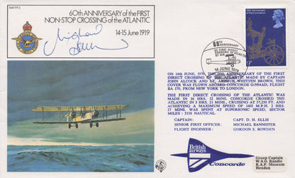 40th Anniversary Of First Non Stop Atlantic Crossing Concorde Hand Signed FDC