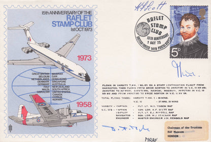 Raflet Stamp Club 1937 Nairobi Airport Military Cape Town 3x MULTI Hand Signed FDC