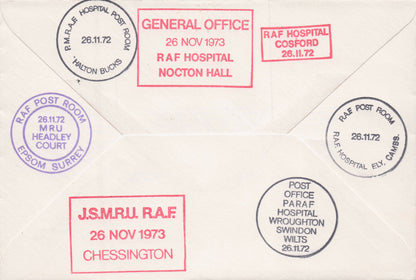 Princess Mary Nursing Service 1973 3x MULTI Hand Signed Military FDC